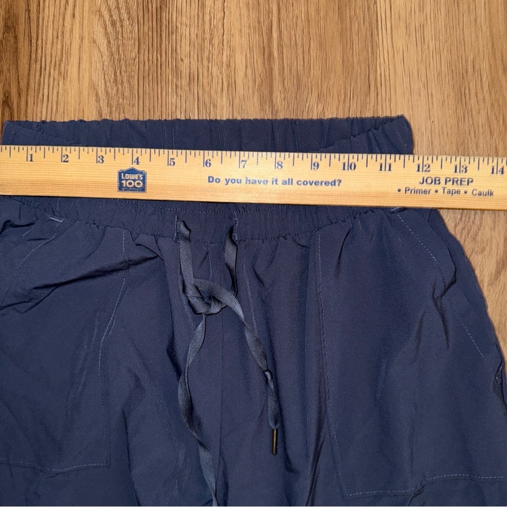 APANA Women Nylon Jogger Pants - Size Small , Blue Drawstring Waist, Pockets - Picture 4 of 8